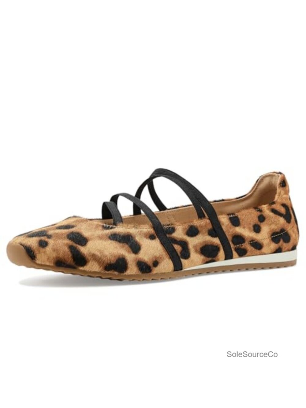 Suede Pony Hair Slip-On Flats Round Toe Comfort Casual Pull-On